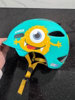 Uvex Kinderhelm, türkis mit Monster, Grösse 45-50 cm