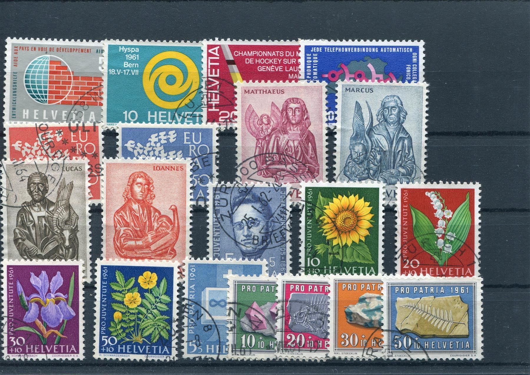 Tutti i francobolli: 1961 Jahreszusammenstellung gest. – Usato da Winterthur venduto da Kyoung