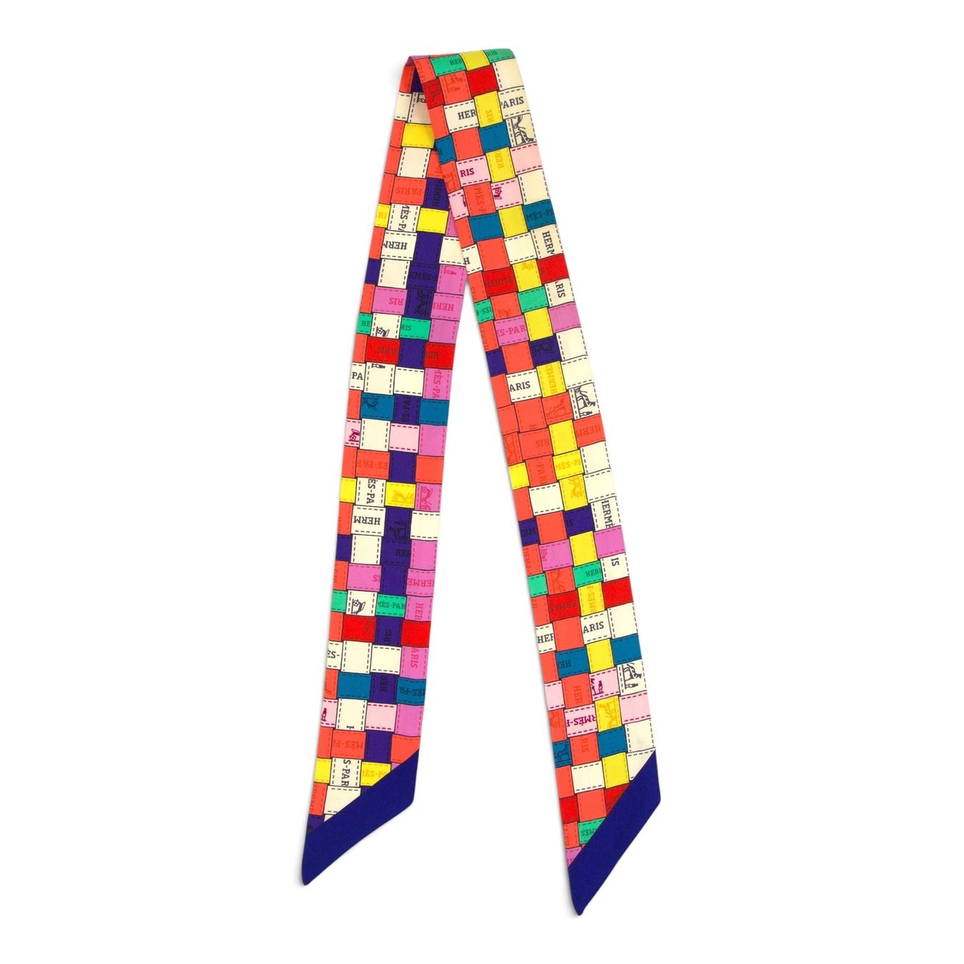 Hermès Foulard & Sciarpe: Hermès Twilly "Bolduc" multicolor – Usato da Binningen venduto da Designerlabels 2