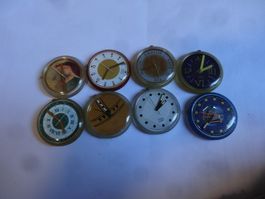 8 STK POP-S.WATCH HERREN ANTIK,UNKONTROLLE UHREN.QUARTZ.