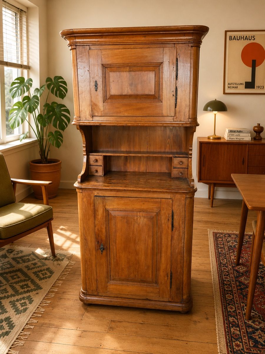 Büffets: Antikes Bündner Aufsatzbuffet – Gebraucht aus Fulenbach von Annie.s_Mid_Century