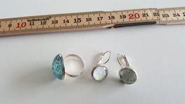 Tolle Ohrringe Ohrhänger und Ring