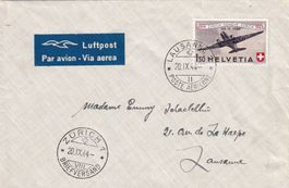 Sonderflug 20.IX.44 Genf - Lausanne - Bern - Zürich