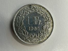 1 Fr. Silber Schweiz 1955 ss