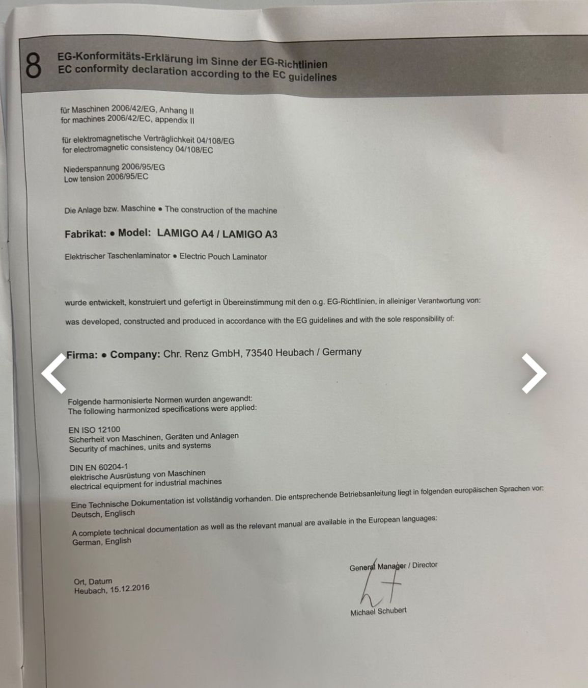 Laminiergeräte: Renz Lamigo A3 Laminiergerät / Neu – Neu und originalverpackt aus Necker von liq24 6