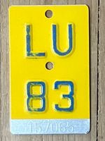 LU 83 - MOFANUMMER - TÖFFLINUMMER - PLAQUE DE MOFA - LU 83