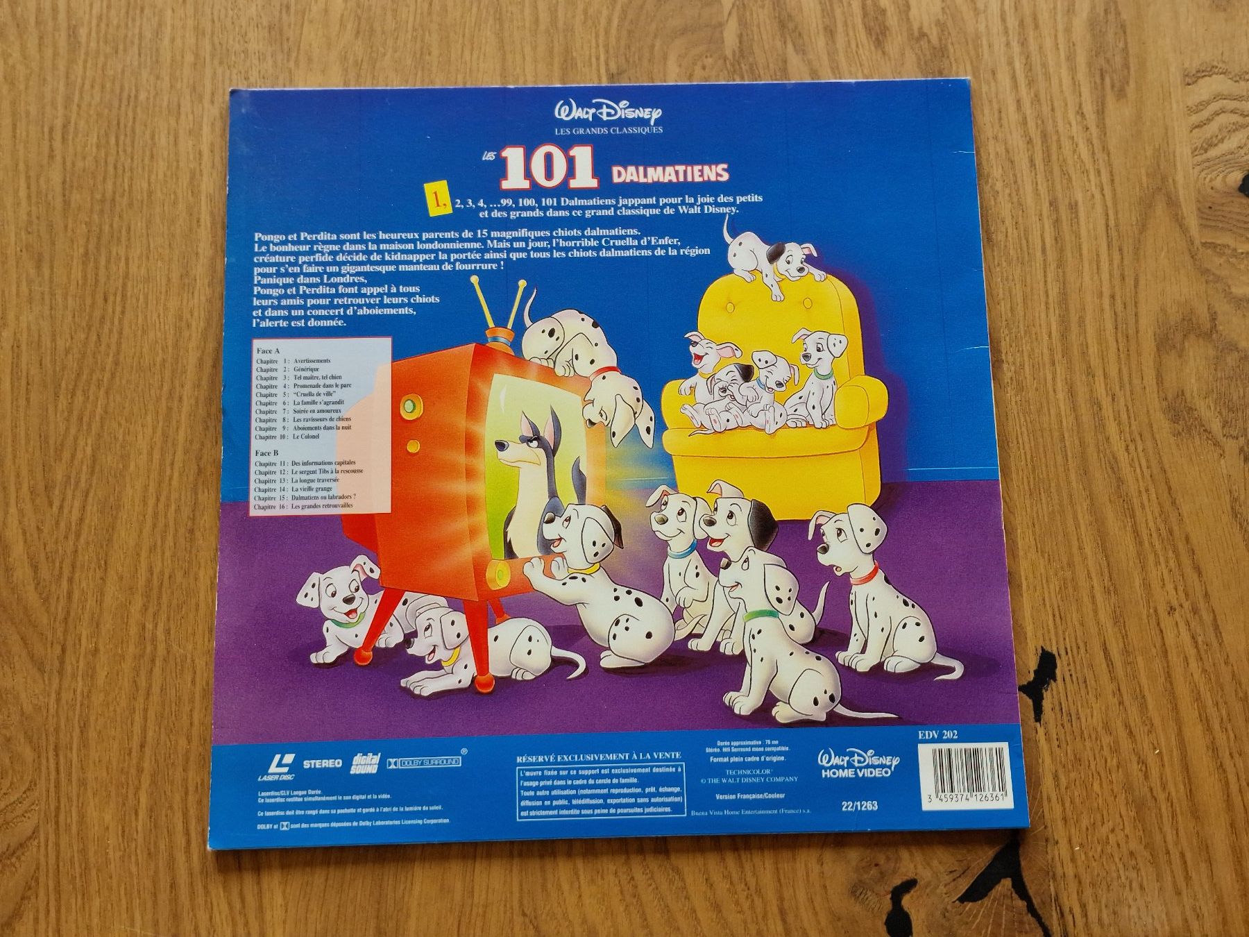 Tous les DVDs: Les 101 Dalmatiens - LaserDisc - PAL VF – D'occasion à Courgenay par Periote00 1