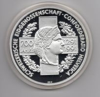 (283) 5 Unzen Helvetia, Stadt Bern 1991, pp, in orig. Dose