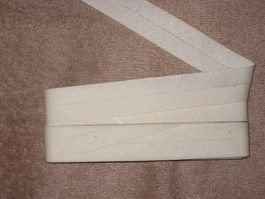 Schrägband natur 2cm / 1cm breit