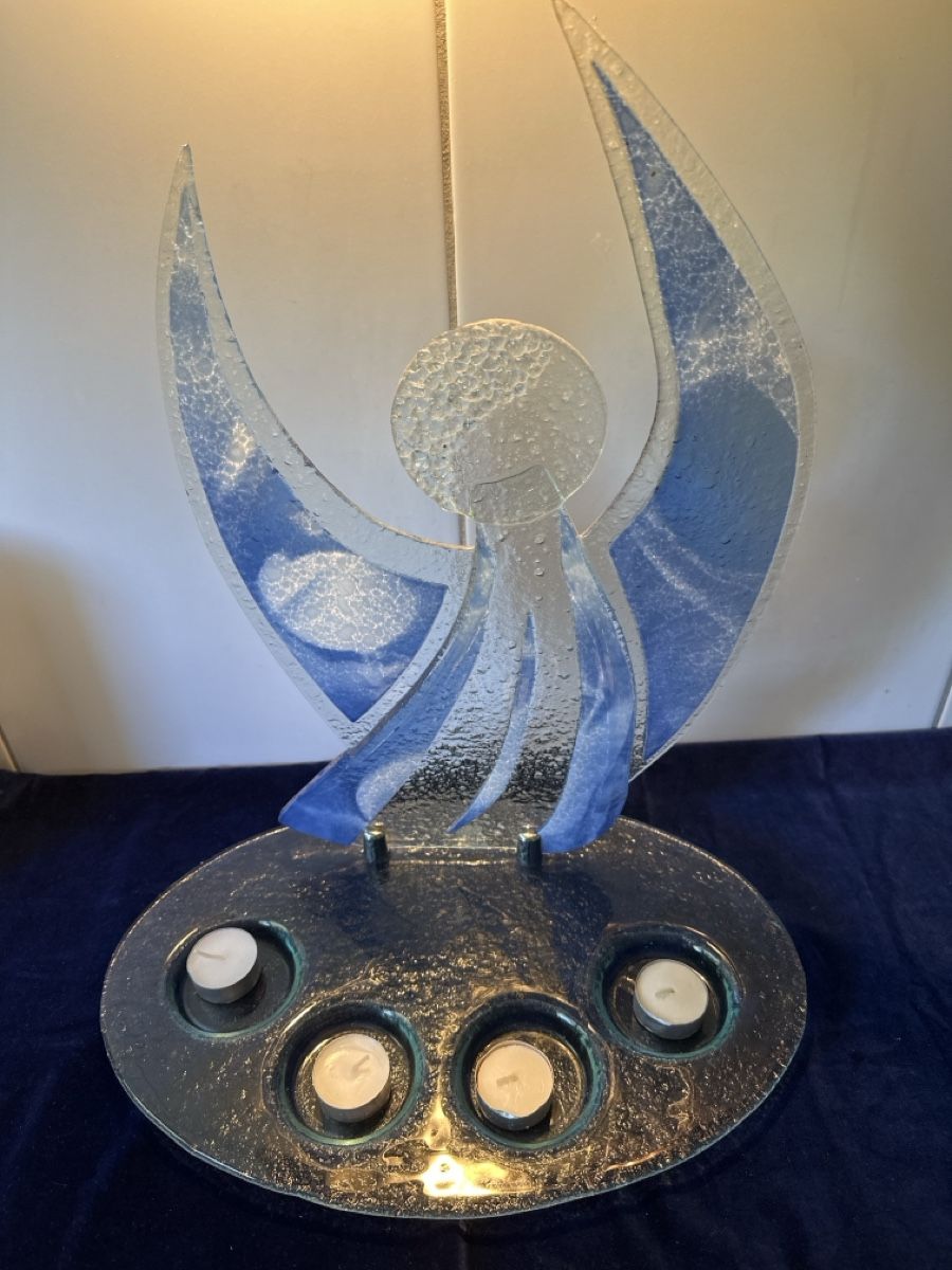 Statuette: Glas-Engel Kerzenhalter Teelicht Deko Winter – Usato da Zürich venduto da Chaeffeler 8