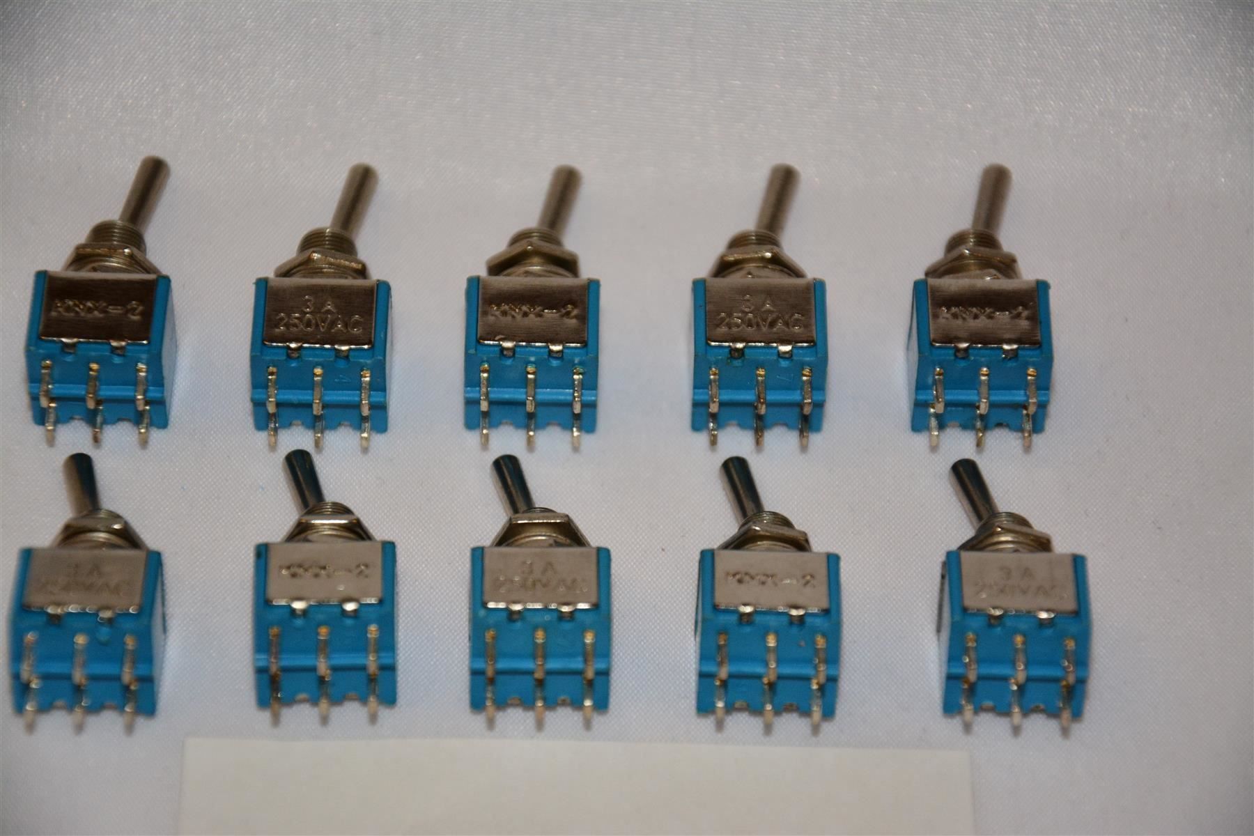 Interruttori: 10 Kippschalter 6 Pin  EIN/EIN   EIN/AUS – Nuovo (secondo la descrizione) da Pfungen venduto da Famadm 1
