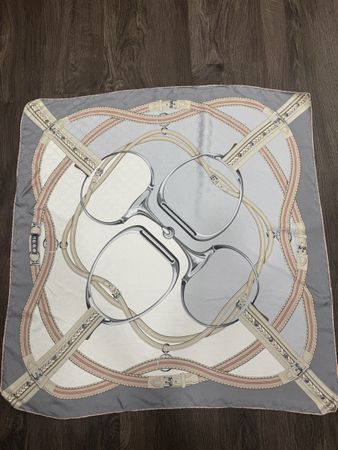 Gucci Scarf Silk Horse Bit Print Square 90x90cm