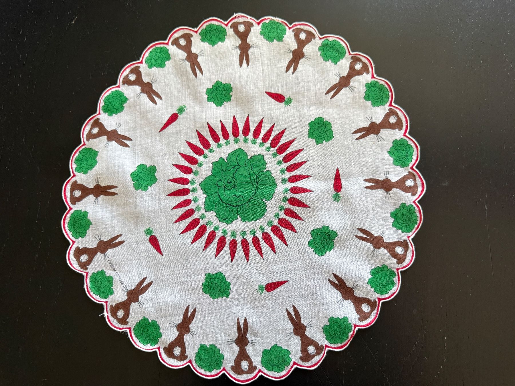 Tischset: 2 Tischsets Osterhasen und Pilze rund 33cm – Gebraucht aus Erstfeld von Mario_boe0 1