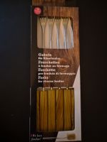 Nouvel Käsefondue Gabeln 6 Stück Holzoptik neu in OVP