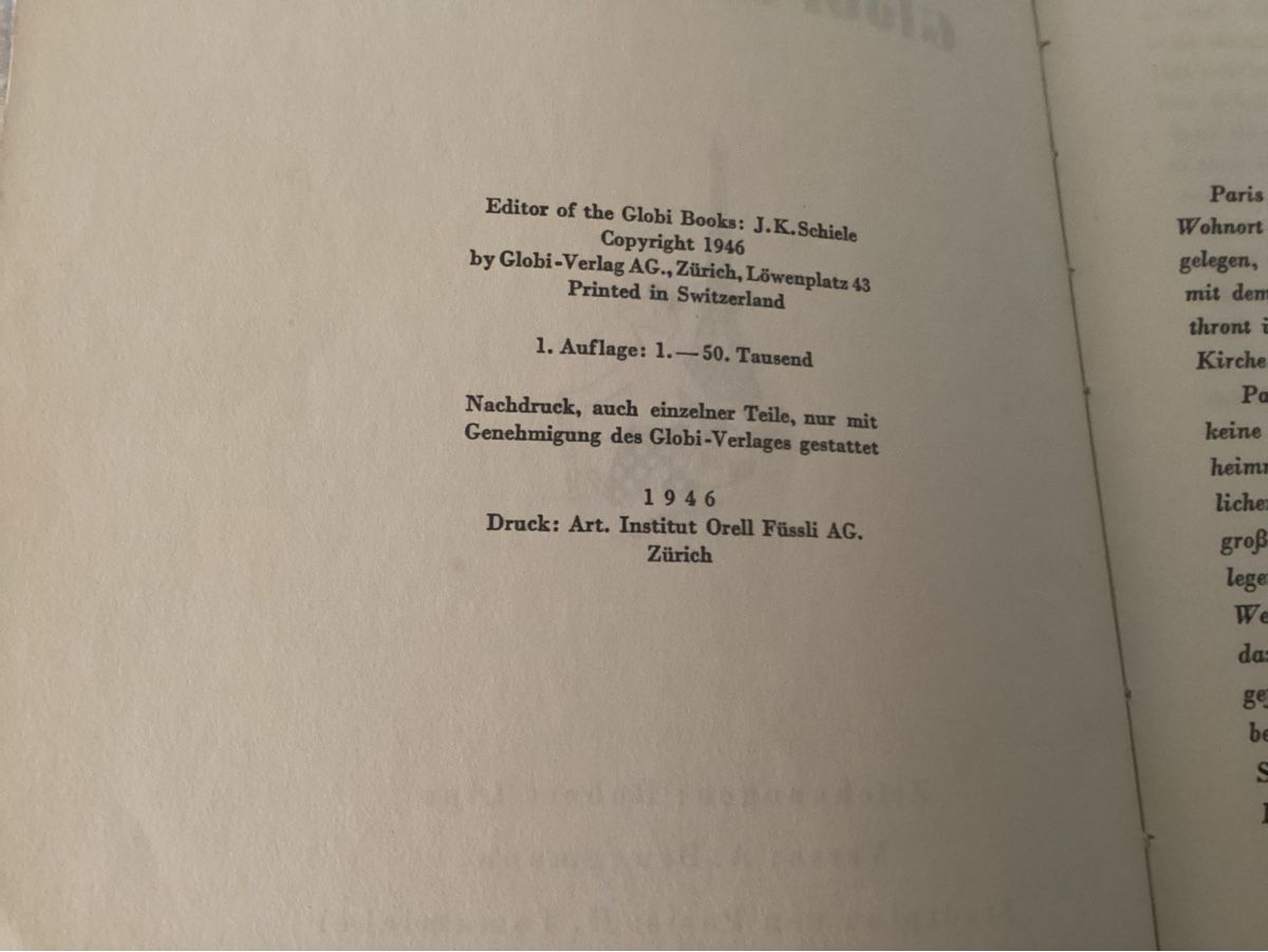 Bücher: GLOBI ERLEBT PARIS 1946 MIT KARTE – Gebraucht aus Münchenstein von NoSu98 2