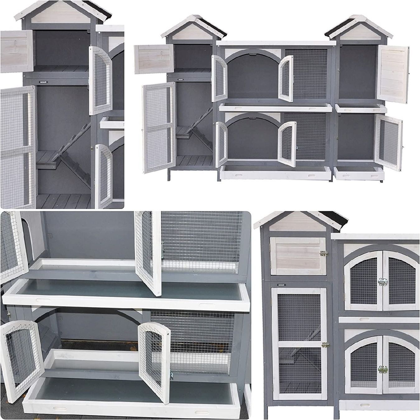 Gabbie, trasporto & Sicurezza: nanook Hasenstall Castle XXL grau – Nuovo e nell'imballaggio originale da Bottighofen venduto da zaap 5
