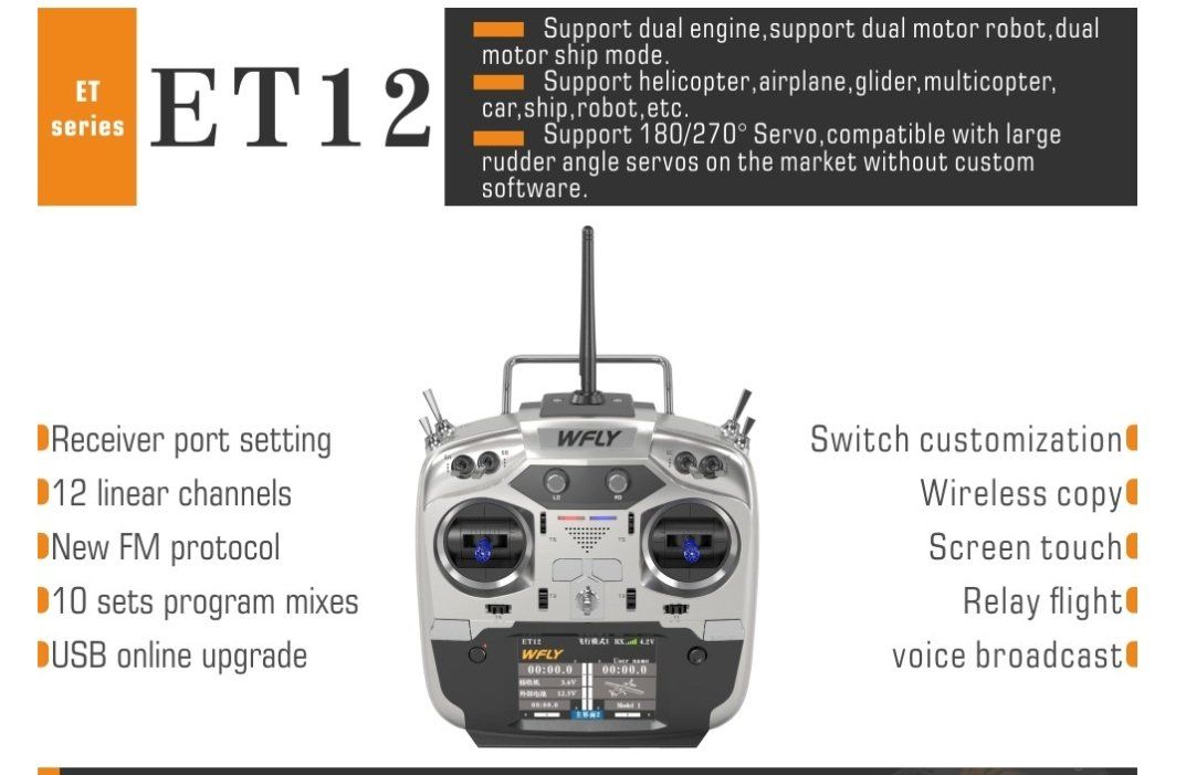 Telecomando: Fernsteuerung ET12 WFly – Nuovo e nell'imballaggio originale da Basel venduto da Brutus3
