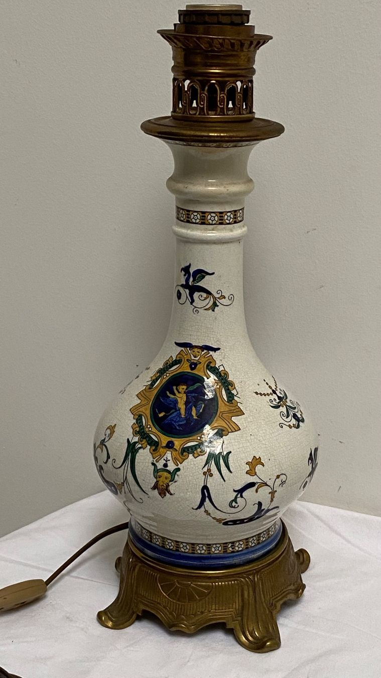Lampen: Fayence Lampenfuss handgemalten – Gebraucht aus Basel von ota_2f9m 2