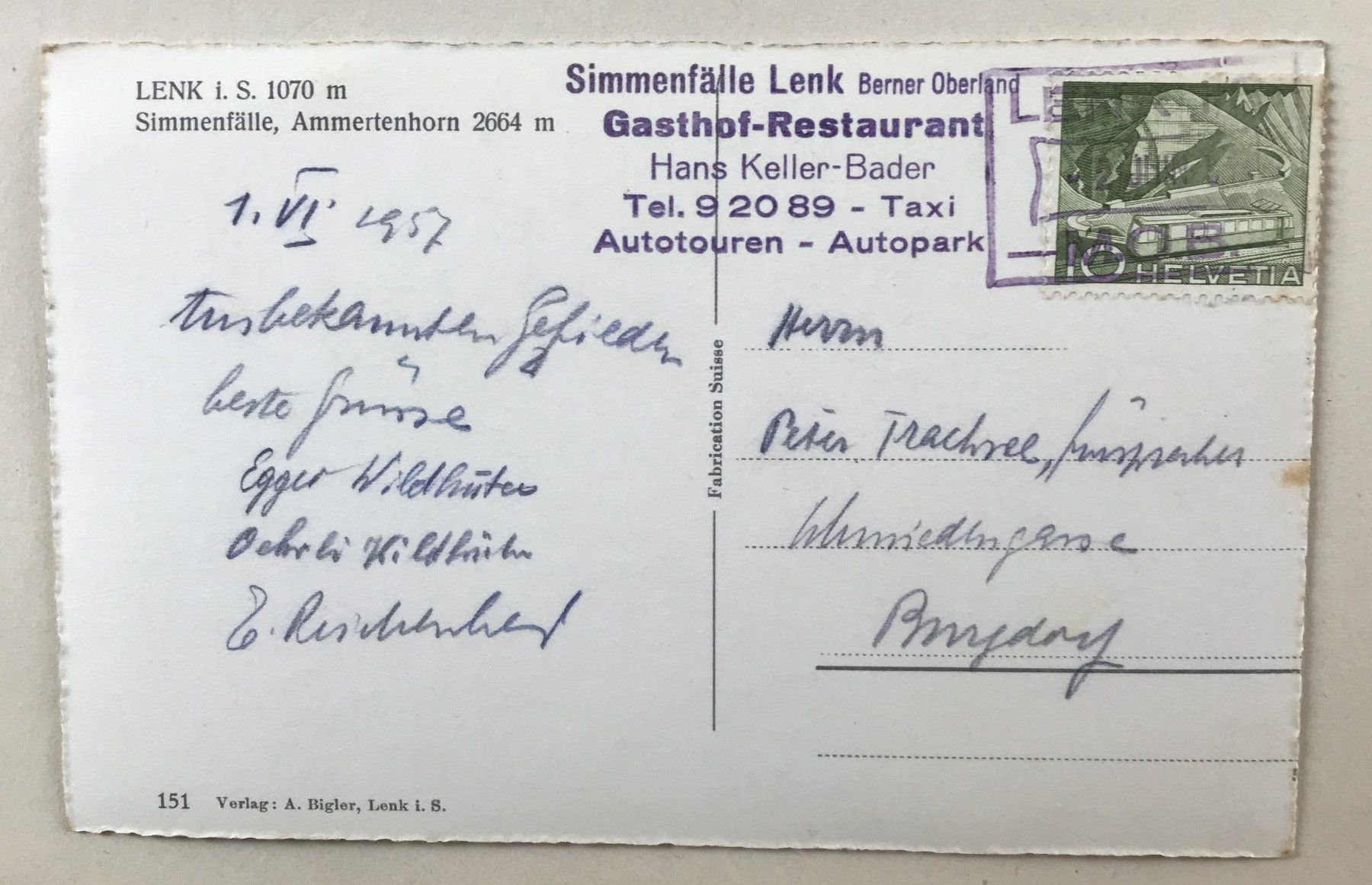 Cartoline postali: ALTE ANSICHTSKARTE – Usato da Ostermundigen venduto da crazy-horse-1840 1