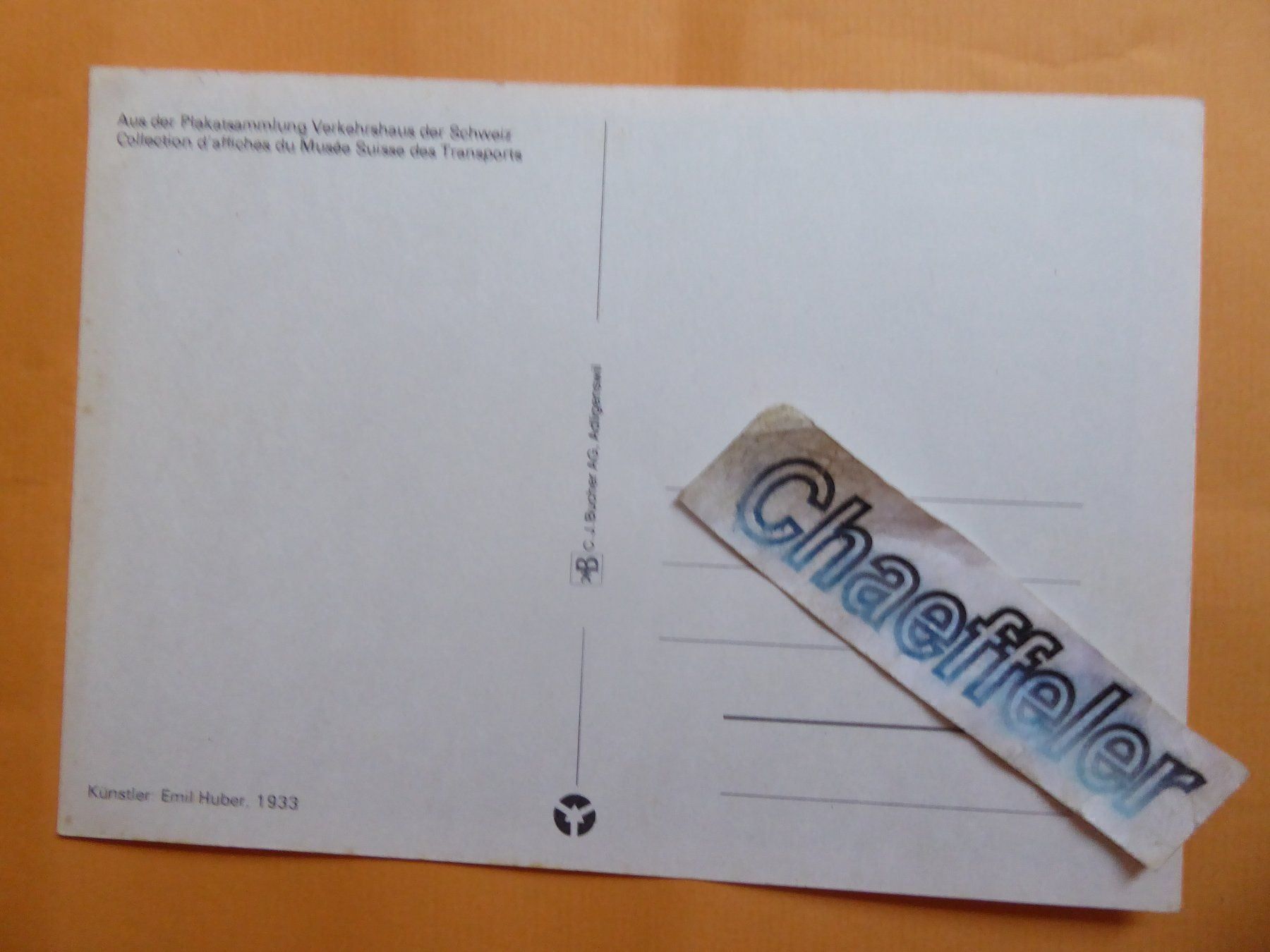 Cartoline postali: 50 Jahre S-R-B 1883  1933 – Difettoso da Zürich venduto da Chaeffeler 1