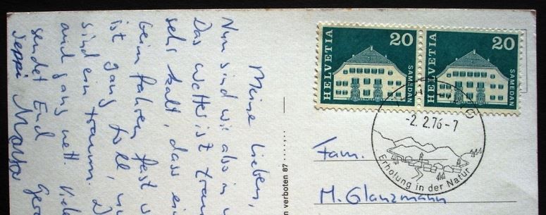 Cartes postales: BIVIO Skilift, Auto – D'occasion à Jona par philajona 1