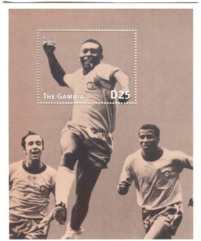 Tutti i francobolli: Block "Fussball. Pelé". Gambia – Nuovo e nell'imballaggio originale da Basel venduto da Butsch5