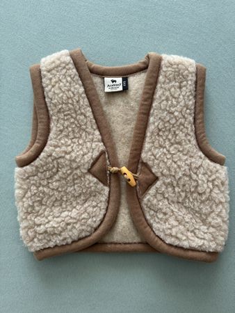 Alwero Weste Lammfelloptik beige Grösse XXS neuwertig