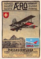 Maximumkarte Repro 1915 Marke Flughafen Cointrin 1987
