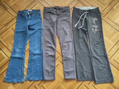 2 jeans + 1 jogging -mädchen Gr. 145-150