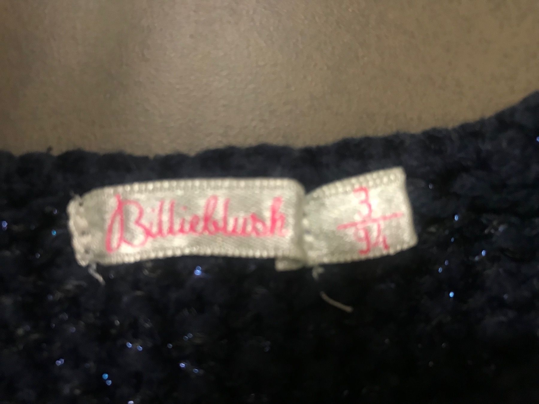 Billieblush Maglioni & Felpe: Billieblush Pullover dunkelblau mit Glitter 98 – Usato da Zürich venduto da Gabi_78 1