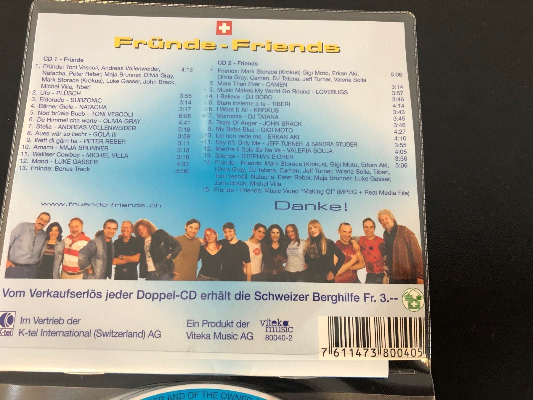 CD: Fründe - Friends (CH) 2CD – Usato da Schübelbach venduto da Klabauterli 1