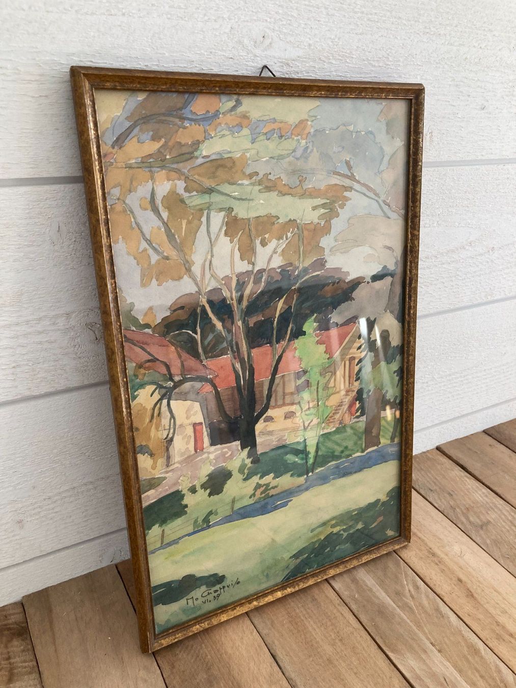 Dipinti: Marcel Chappuis-Aquarelle 1939 – Usato da Vaumarcus venduto da Arte-Lovers 2