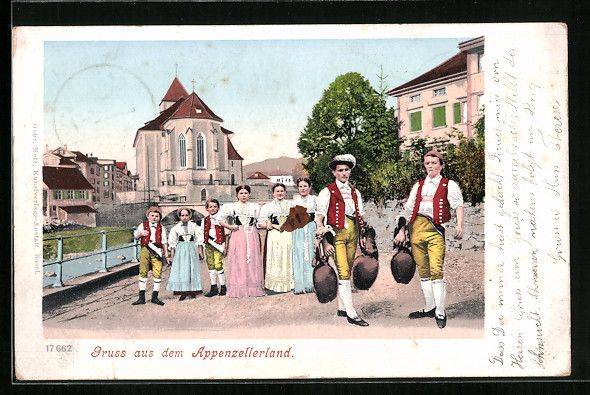 Cartoline postali: Gruss aus dem Appenzellerland, Schweizer – Usato da Berlin venduto da bartko-reher
