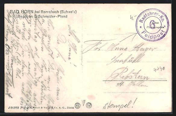 Cartes postales: AK Bad Horn, Ortspartie – D'occasion à Berlin par bartko-reher 1