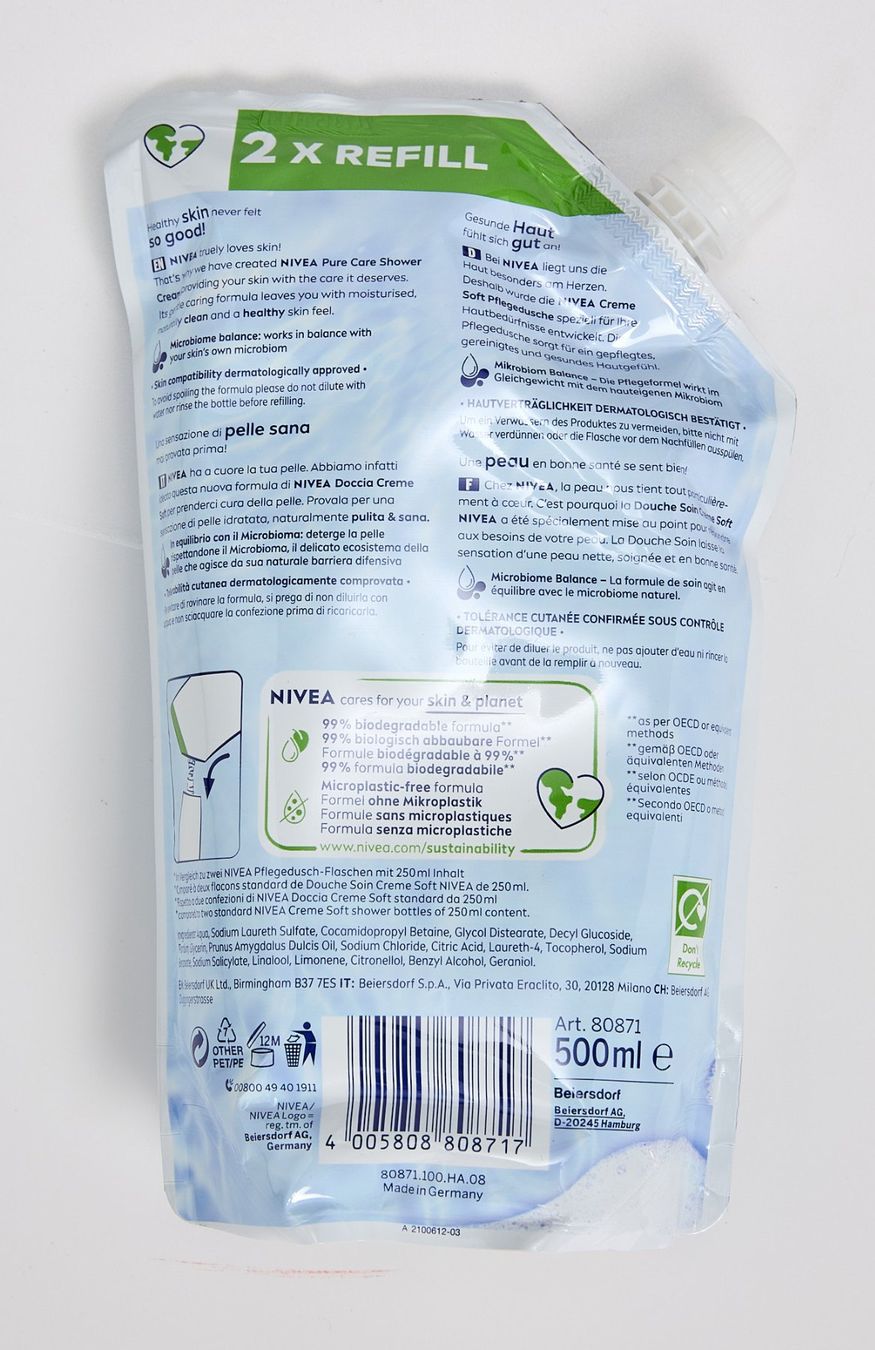 Nivea Doccia: Nivea Creme Soft Duschmittel zum Nachfüllen 22 Pack – Nuovo e nell'imballaggio originale da Niederrohrdorf venduto da Dmike 3