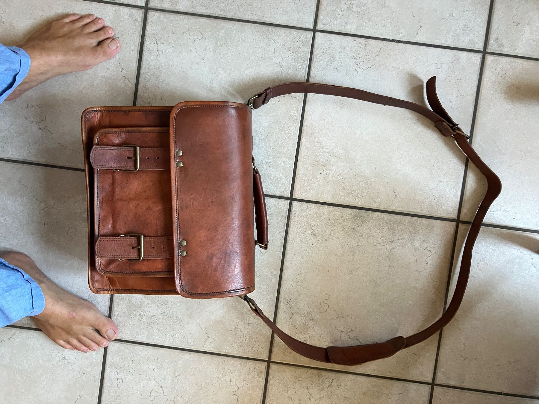 Sacs: Ledertasche braun Kamera – Neuf (Voir description) à Knonau par fiomuckel