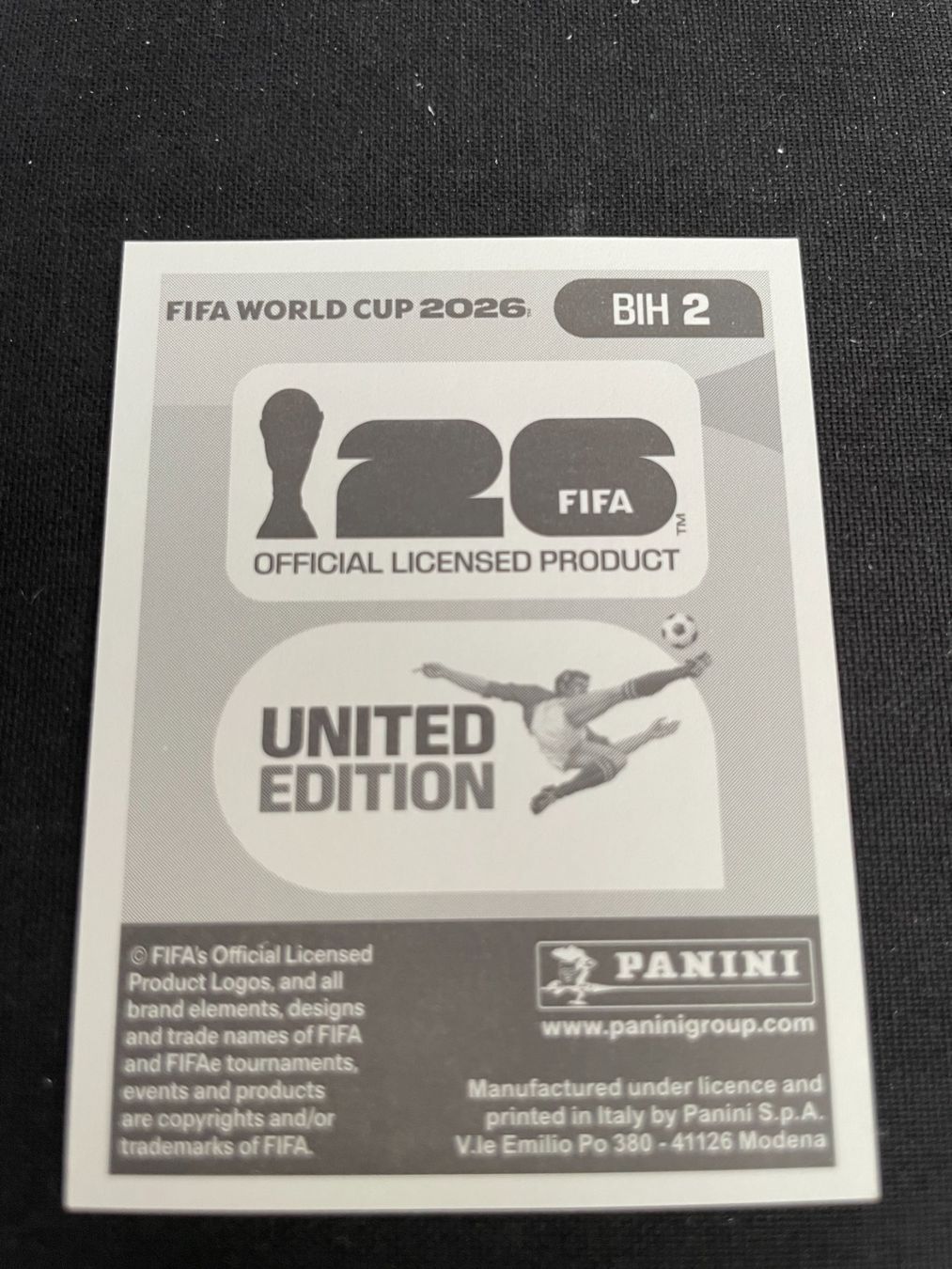 Panini Carte collezionabili: FIFA WM 2026 Sticker BIH 2 – Usato da Fahrwangen venduto da Venez 1