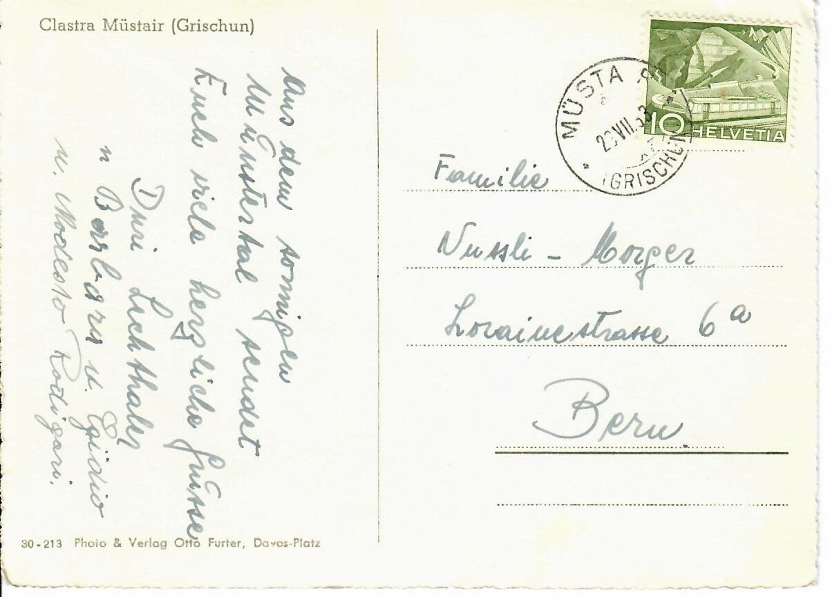 Cartoline postali: Clastra Müstair – Usato da Hochdorf venduto da Ziegel-16 1