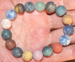 Armband B-1107 – Planeten Solar System 12mm Perlen Matt elas