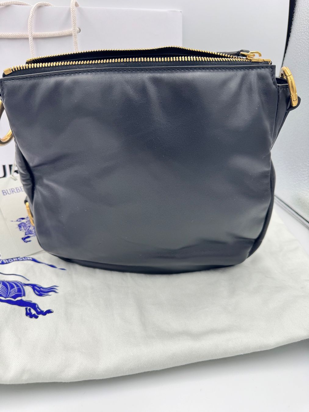 Burberry Borse da donna: Burberry Lammleder small Knight puffy black – Nuovo e nell'imballaggio originale da Wiedlisbach venduto da Sistershop 6