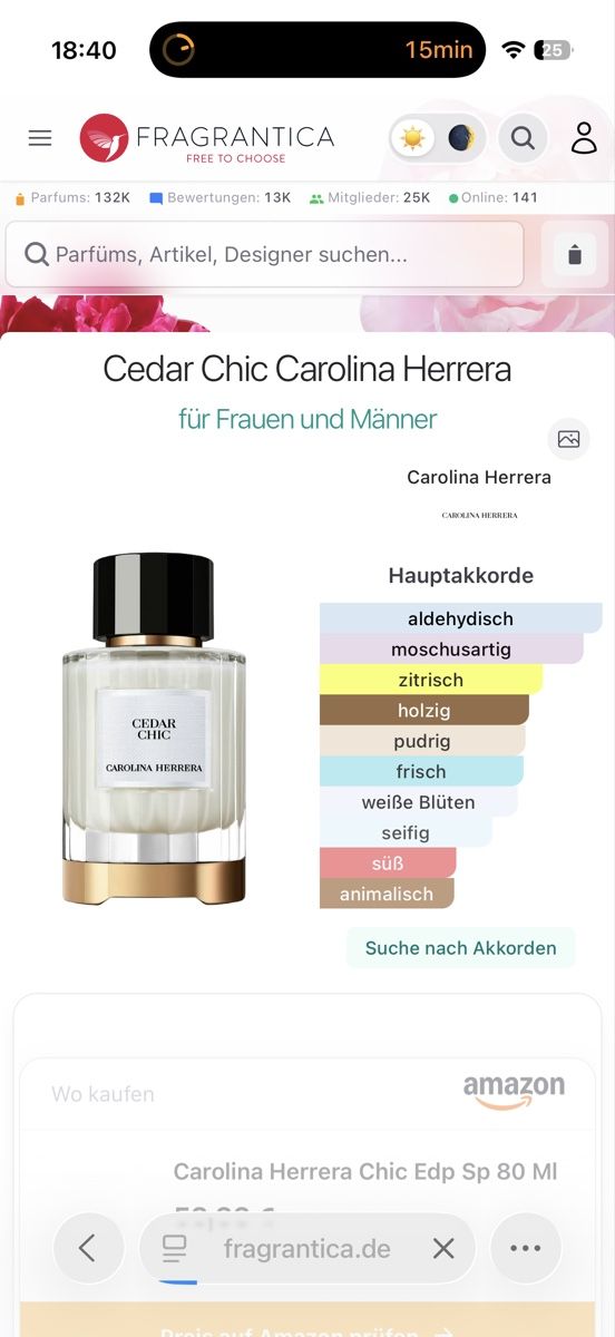 Carolina Herrera Parfum & Eau de Toilette: Carolina Herrera Cedar Chic ,2 ml – Gebraucht aus Sursee von nst_czk2 1