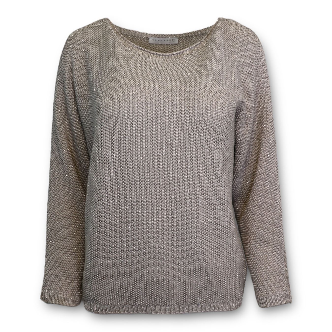 Fabiana Filippi Maglioni & Felpe: Fabiana Filippi Strickpullover taupe/silber Gr. M – Usato da Binningen venduto da Designerlabels 1