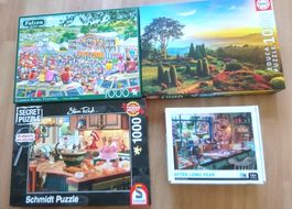 Vier Puzzles 1000 Teile komplett