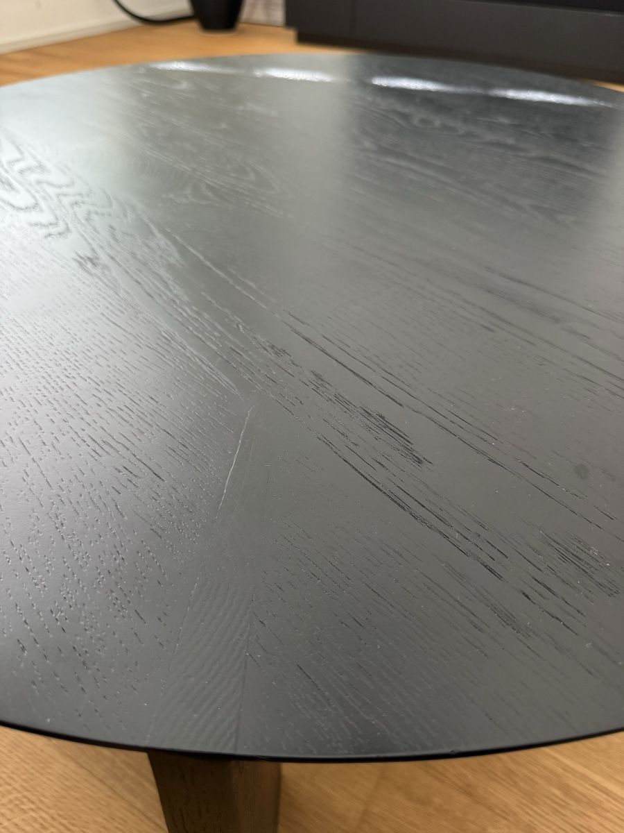 Interio Tavoli: Holz Couchtisch rund, schwarz – Usato da Zürich venduto da klapezu 3