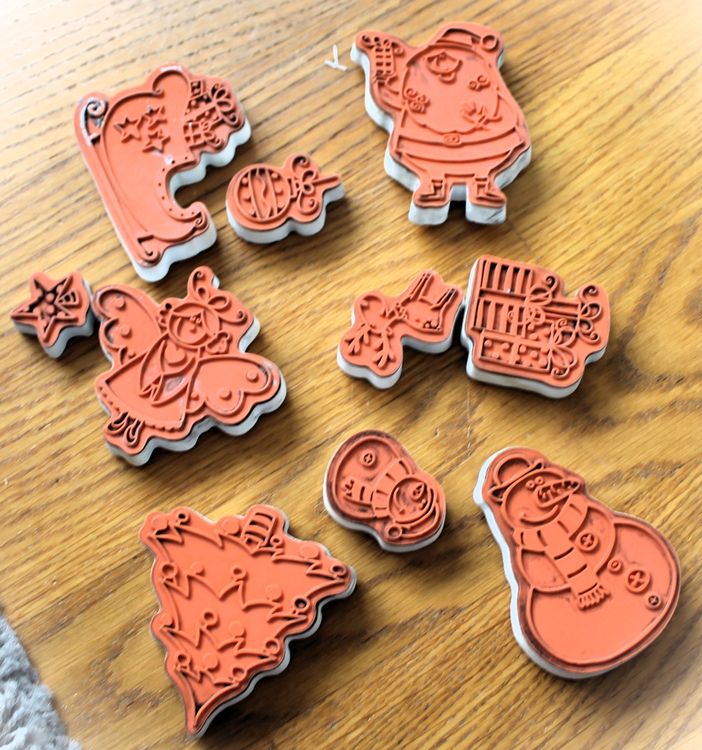 Stempel Set ★ 10 verschiedene Motive Engel Schneemann Kugel | Kaufen ...