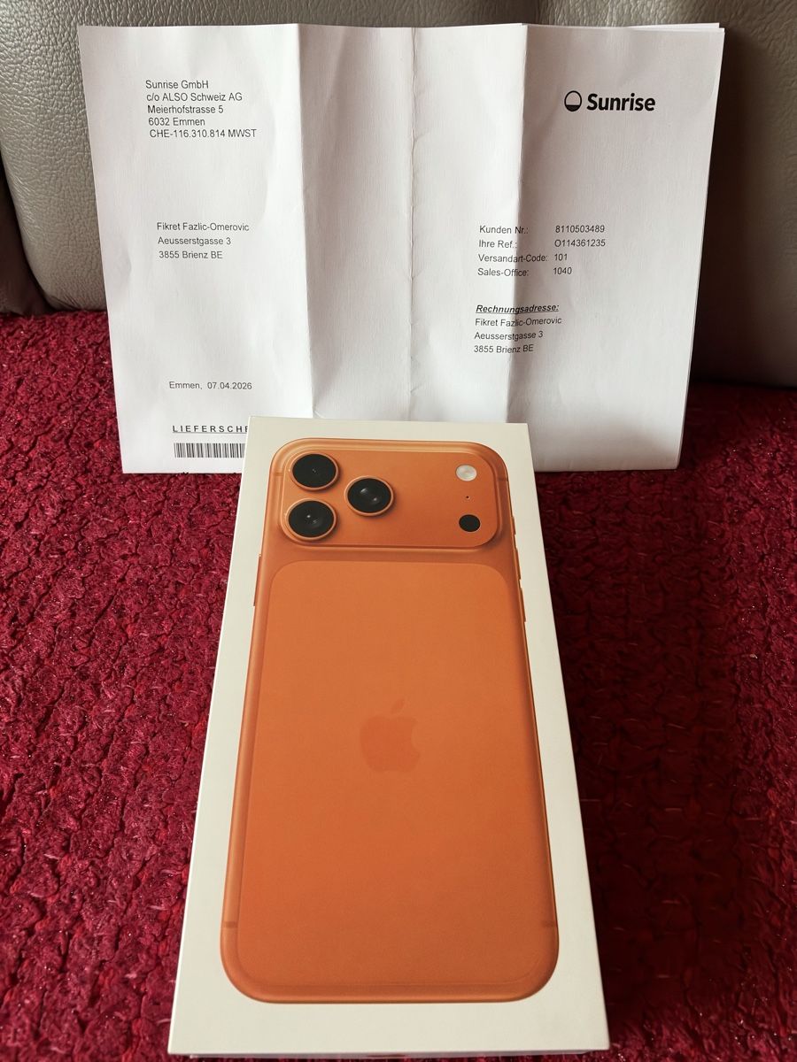 Apple Portables: iPhone 17 Pro Max 256GB Orange  – D'occasion à Brienz BE par fikret68 3
