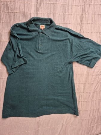 Neues, dunkelgrünes Seiden-Poloshirt von ALKENA, Herren Gr.M