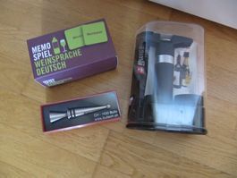 Weinset 3tg: Weinpumpe Swissmar epivac + Stöpsel + Memospiel
