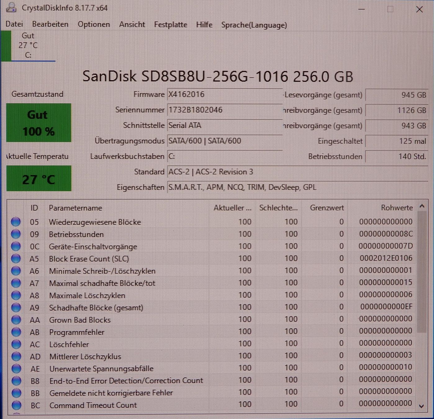 Sandisk Dischi rigidi: SanDisk X400 SSD SATA  256 GB – Usato da Bern venduto da compischop 1