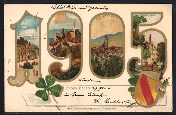 Cartoline postali: Litho Baden-Baden, Friedrichsbad, Altes  – Usato da Berlin venduto da bartko-reher